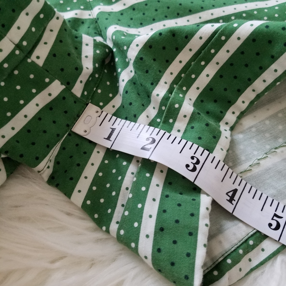 Anthropologie Meadow Rue Madison green striped shorts - Picture 10 of 10